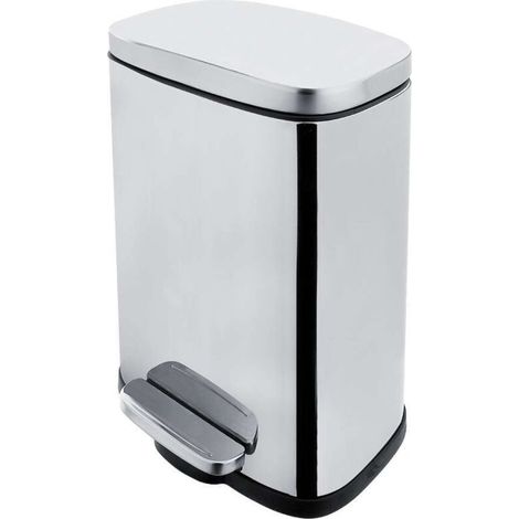Poubelle de cuisine 5 L en acier inoxydable, modèle KOS 8005-18, compacte pour déchets domestiques, fixation murale ou sur plan de travail (1/4)