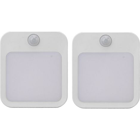 Mini veilleuse LED blanche chaude avec capteur de mouvement. 2 pièces. veilleuse à luminosité réglable. prise ue 110-220V (1/5)