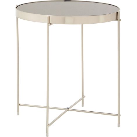 Premier Housewares Allure Grey Mirror Low Side Table (1/3)