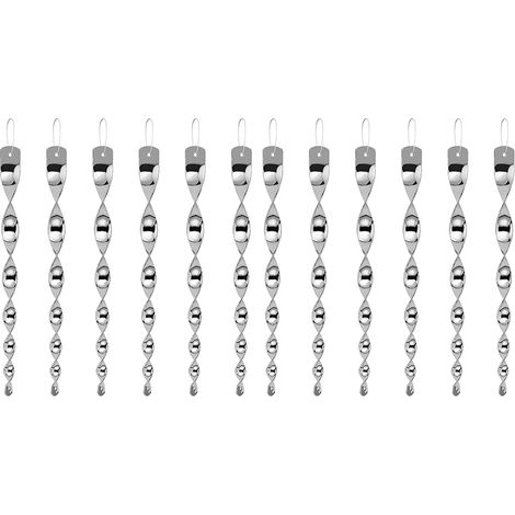 Sollbry 12Pcs Répulsif Oiseaux, Spirale Réfléchissante Barre Effaroucheur Oiseaux Repulsif Pigeon Effaroucheur Oiseaux 360 Degrés Réfléchissant Repulsif Oiseaux pour Balcon Potager Fruitiers (1/5)