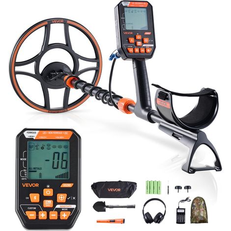 Détecteur de Métaux 30,5 cm Détecteur de Métaux Professionnel Étanche IP68 pour Adultes Recherches de Trésors en Or et Métal, avec Écran, Casque sans Fil, 7 Modes, Poignée Réglable 99-127 cm (1/5)