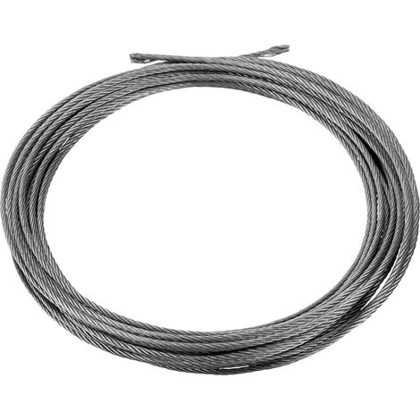 Câble métallique en acier inoxydable 304 de 1,5 mm, 7 x 19 brins, 6 m, (1/5)