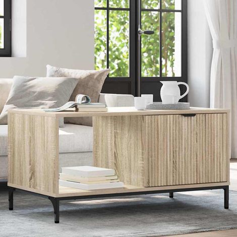 Table Basse-Table Salon Chêne sonoma 90 x 49 x 46 cm Bois d'ingénierie 830715 (1/5)