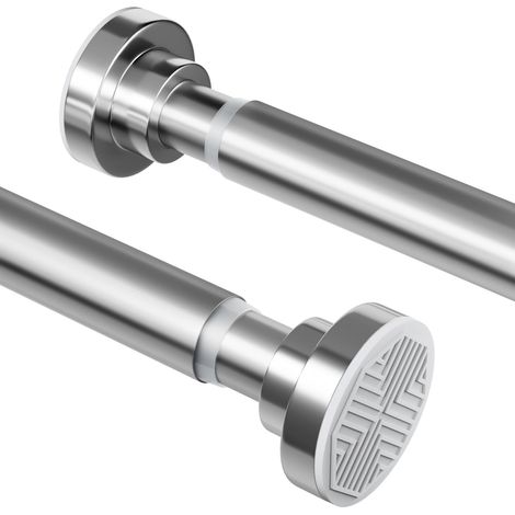 Tringle à rideau de douche sans perçage en acier inoxydable 70 à 190 cm (1/4)