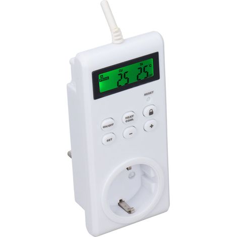 Intelligente Steckdose mit programmierbarem Thermostat, automatischer Temperaturregelung, 230-V-EU-Stecker (1/5)