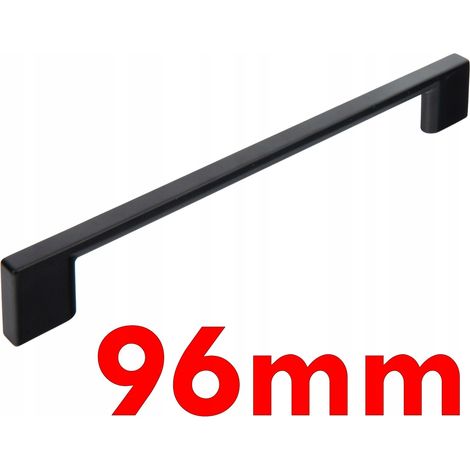 Tirador de mueble negro MAT loft 96 mm cocina clásico elegante ZnAl UA10 (1/5)