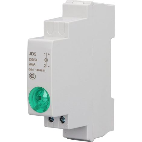 Éclairage sur Rail DIN, Voyant LED sur Rail DIN AC DC 230 V Installation Simple pour Zone Résidentielle (GREEN) (1/5)