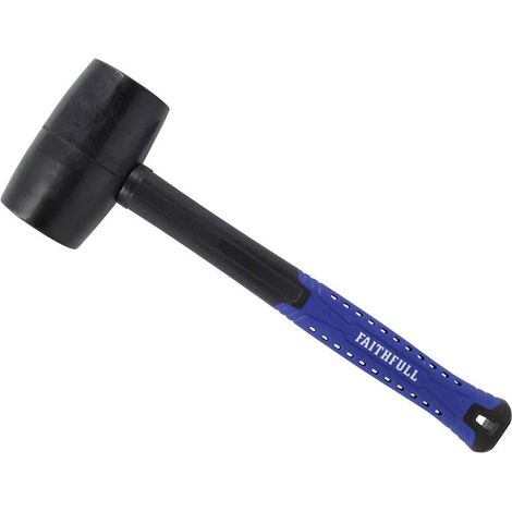 Faithfull Black Fibreglass Rubber Mallet Hammer 24oz FAIRMBF24
