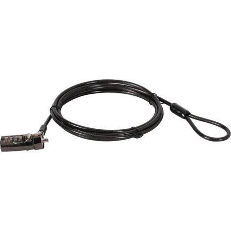 Conceptronic CUSTODIO01BN Laptop-Kombinationsschloss, Nano-Sicherheitsschlitz, 1.8m