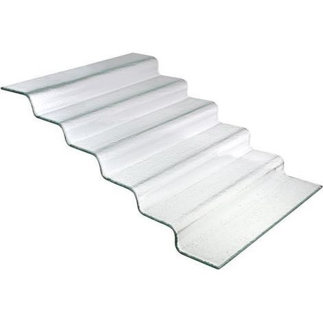Escaliers en verre transparent Vetro à six marches - 600x455x(H)240mm - Finedine (1/3)
