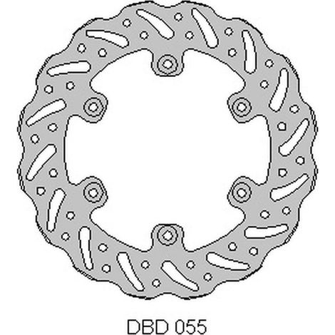 Disco de freno trasero DELTA BRAKING GAS-GAS 125/200/250/300/450 '95-21, ONDULADO (220X108,2X4MM) (6X6,5MM) (NG1057)