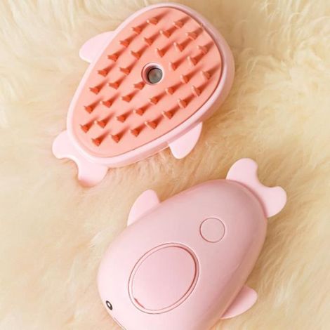 Brosse de pulvérisation pour animaux de compagnie, brosse à vapeur, brosse de toilettage pour chat mignon, brosse de massage (1/4)