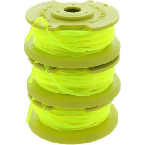 Applicable à Ryobi One PLUS + AC80RL3 OEM Ligne .080 Pouces Twisted Line et Remplacement de Bobine pour les tondeuses sans fil Ryobi 18v, 24v et 40v (paquet de 3) (1/5)