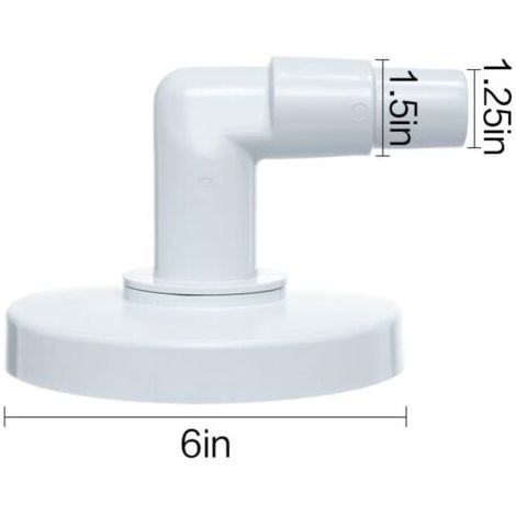 Plaque à Vide pour Skimmer avec Coude à 90° – Compatible Adaptateurs Hayward SP1090, SP1091, SP1092 (1/5)