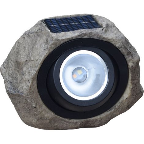 JSSEVN - Solar-Steinleuchte für den Außenbereich, LED-Solar-Gartenleuchte, dekorative Steinleuchte, warmweißer, wasserdichter Solarstrahler für Rasen und Wege (1/5)