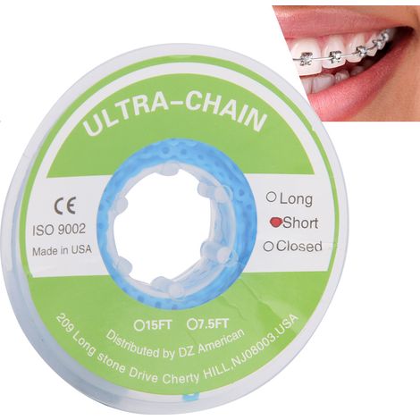 Élastique orthodontique bleu pour alignement dentaire - Accessoire d'appareil dentaire (1/5)
