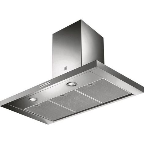 Roblin – 6850896 – Hotte décorative murale 90 cm – Aspiration à évacuation – 3 vitesses + 1 intensive – Commandes tactiles rétroéclairées
