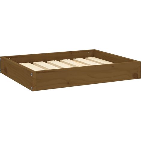 Cuccia per Cani Ambrata 61,5x49x9 cm in Legno Massello di Pino vidaXL