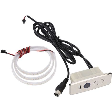 Interrupteur de Recliner 5 Broches avec Ruban LED 1m, Contrôleur Sofa 3 Boutons DC Brossé (1/5)