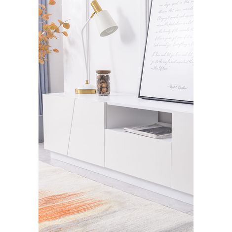 Armoire TV moderne 170 cm. Style patchwork diagonal.