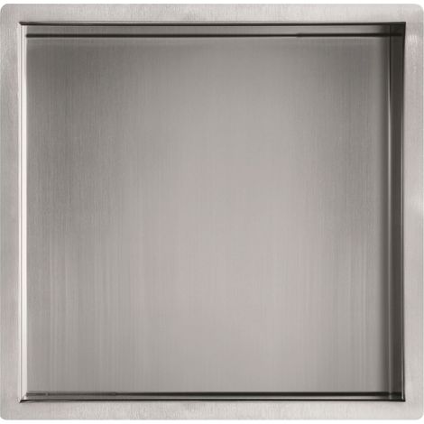 JTP Inox Square Shower Niche 300mm H x 300mm W - Stainless Steel (1/3)