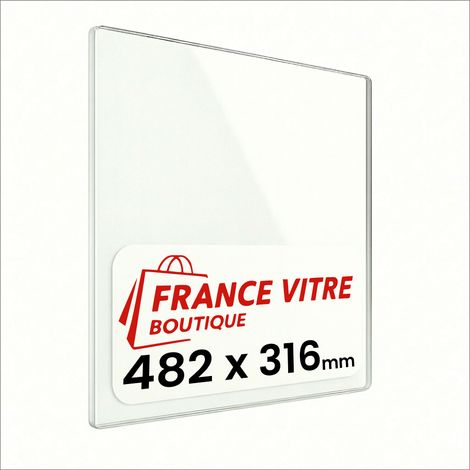 482 x 316 x 4 mm - Vitre de cheminée pour insert et poêle à bois - verre de rechange - France Vitre - jusqu'à 800°C - 316 x 482 x 4 mm (1/5)