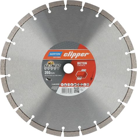 NORTON CLIPPER Diamanttrennscheibe Pro Beton Silencio Ø 350 mm Bohrung 25,4 mmSegmentbreite 2,8 mm Segmenthöhe 12 mm (1/2)