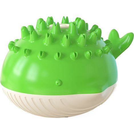 Jouet à mâcher pour chien, jouet pour animaux de compagnie, jouet électrique pour chien, brosse à dents molaire, jouet flottant pour jeu interactif à mâcher agressif (vert) (1/5)