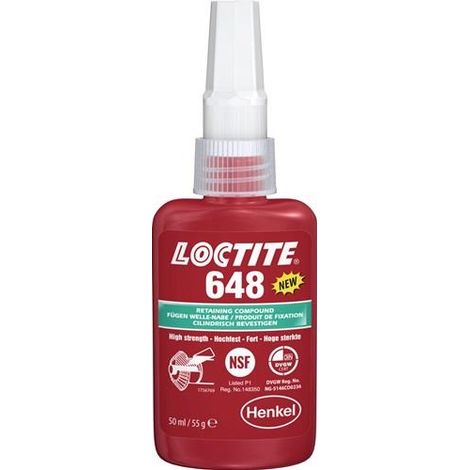 LOCTITE Universelles Fügeprodukt 50ml/ 0,15 mm, -55°C -175°C Nr. 648 (1/2)