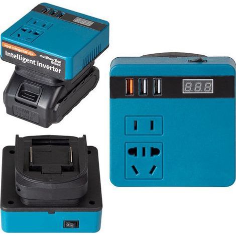 Lithium battery inverter, multifunctional, intelligent, fast charging, safety protection, 21VDC to 220VAC (1/3)