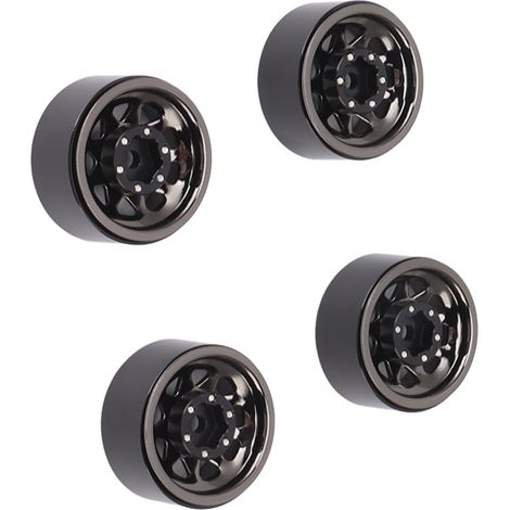 Satz mit 4 universellen 2,5 cm (1 Zoll) tiefen Rillen Beadlock-Felgen für Traxxas RC Quad/Car Karosserien, mit schwarzem Schraubendreher. (1/4)