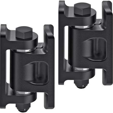 Charnières à souder à base incurvée pour tubes ronds (tuyau de 5,1 à 10,2 cm) – Charnière de portail en acier robuste de 6 mm – Charnières soudables double face, roulements à entretoises (1/5)