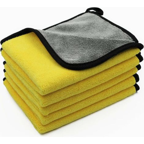 Chiffon Microfibre - 1200 g/m² - 40 x 40 cm - Pour Entretien Automobile Et Nettoyage Ménager - Lot De 2 (1/5)