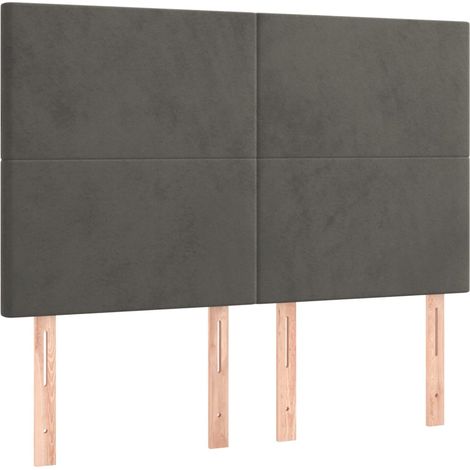 Maison Exclusive - Cabecero gris oscuro 144x5x118/128 cm terciope (1/5)