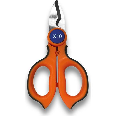Forbice Professionale Elettricista Lame Acciaio, Crimpatrice (1/2)