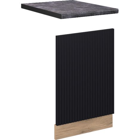 Pannello frontale Fame-Line, Nero rigato, 45 cm , PL Antracite, Vicco