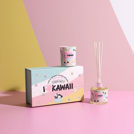 Bougie - THE CONCEPT FACTORY - Parfumée - Diffuseur - Coffret Kawaii - Multicolore (1/4)