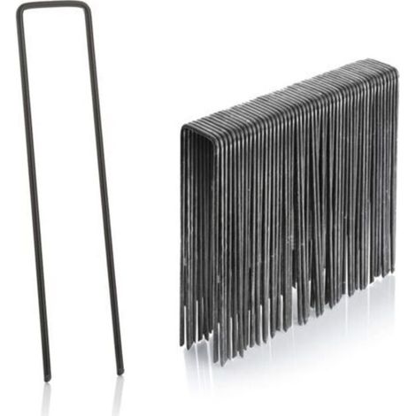 50 piquets de fixation en acier 3 mm, 150 mm long, 40 mm large