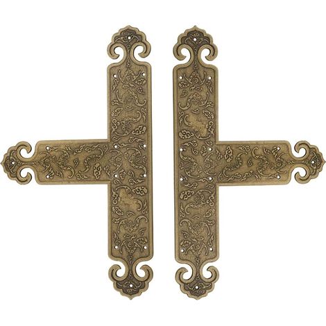 Protections d'angle métalliques, vintage, lot de 2, en laiton (1/5)