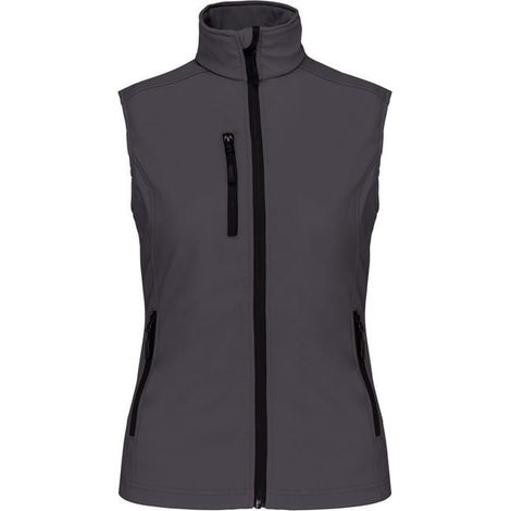 Bodywarmer Softshell impermeabile da donna Kariban Titanio S