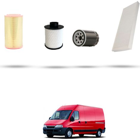 Kit tagliando 4 filtri compatibile con Fiat Ducato (244) 2.0 JTD 62kw dal 2002 (1/5)