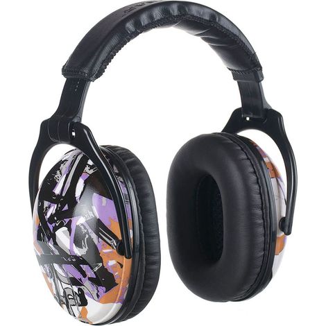 ZOLGINAH Confortable, Réglable et ajustable Protection Auditive pour Enfants SNR 28 dB, Prévient les Troubles Auditifs (Graffiti Violet) (1/5)
