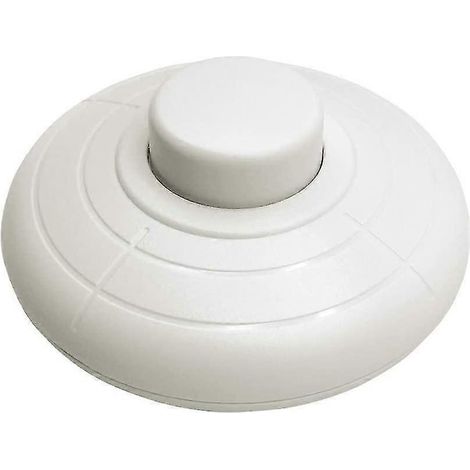 1 interrupteur à pied rond blanc pour lampadaire et lampe de table (1/5)