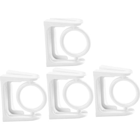 Set di 4 supporti per asta per tende senza foratura, ganci girevoli per tende da doccia e da camera da letto, facili da installare.