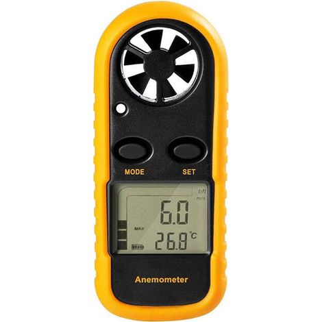 Portable Anemometer High Precision Digital Anemometer (±5%) with LCD Backlight, Handheld Anemometer for Outdoor, HAVC, Drones