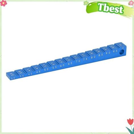 Tbest Jauge de hauteur de caisse Jauge de hauteur de châssis en alliage d'aluminium, 3 à 10mm, jauge de jouets vehicule Noire Bleue (1/5)