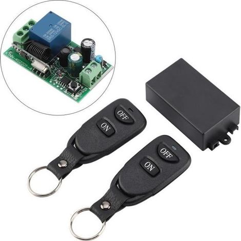 Module récepteur de relais - 1CH - AC 220V - 2 émetteurs 433MHZ - Réception sensible ≥-105dBm (1/4)