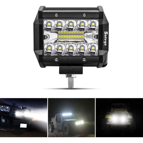 4" 60W LED-Flutlicht-Arbeitsscheinwerfer, LED-Leiste, 10800LM, IP67 wasserdicht, Nebelscheinwerfer für PKW, Geländewagen, Traktor, LKW, SUV, ATV, Boot, 12V/24V, Tagfahrlicht (1/5)