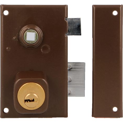 AMIG Serrure en applique et verrous 75N 67 x 112 mm Acier Marron - Droite (1/5)