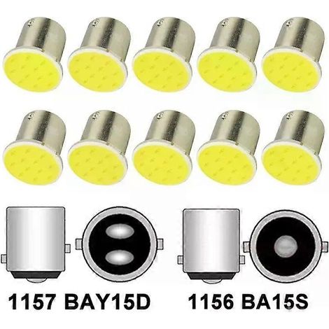 Für 10x 1156 S25 BA15S P21W 1157 BAY15D LED 12 SMD COB 12V DC Autolampen Motorrad Blinker Rückfahrscheinwerfer Feststellbremslicht Rotlicht-JXLGV (1/4)